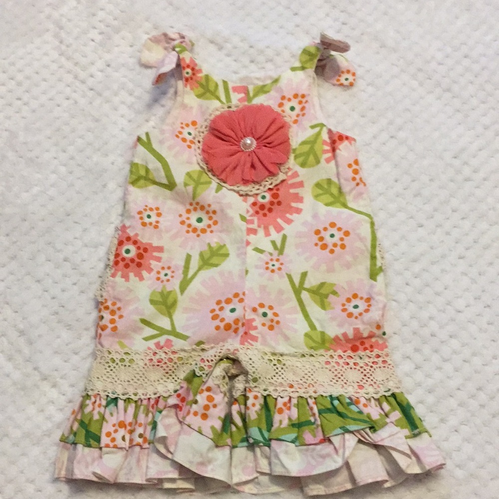 🎉HP Girls Peaches ‘n Cream 0/3 months romper